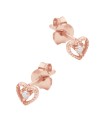 Heart Shaped CZ Silver Stud Earring STS-6405